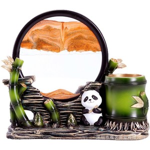 Panda créatif sculpté porte-stylo en résine époxy Quicksand peinture décoration salon entrée étude bibliothèque bureau - Product Image 5