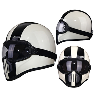 AD Factory personalizado nuevo tamaño XL cara completa Retro fibra de vidrio cascos de motocicleta protección de seguridad para carreras de carretera - Product Image 1