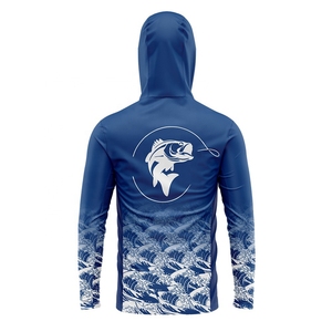 Nouveau design Sublimation respirant séchage rapide vêtements de pêche hommes léger chemises de pêche à manches longues pêche à capuche - Product Image 3