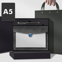 Meilleure vente cuir PU carton moussant couverture rigide journal intime carnet de notes numérique coffret cadeau avec stylo