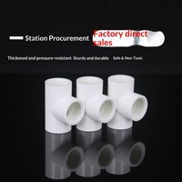 Sambungan Pipa PVC 1/2 American Standard, Ulir Dalam Betina, Tiga Arah, Permukaan Halus, Plastik Putih, untuk Suplai Air