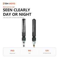 Clignotant séquentiel pour moto avec lumière diurne 14 LED homologué E 12V IP65 étanche avant universel 2W boulon M8