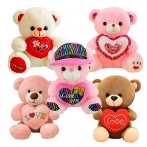 OEM ODM suave 30cm 40cm bebé oso de peluche logotipo personalizado niños juguete lindo Rosa Anime bordado muñeco de peluche juguetes de animales de peluche - Product Image 5