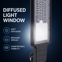 Lampadaire LED DOB en stock, en alliage d'aluminium, avec poteau en acier galvanisé, étanche IP65, détecteur de mouvement pour les collectivités