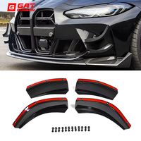 Pour BMW G80 M3 G82 G83 M4 2021+ Ailerons de pare-chocs avant en fibre de carbone sèche, Canards style GT4, Garnitures d'aération de pare-chocs