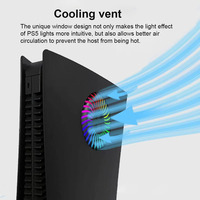 Boîtier de ventilateur de refroidissement de haute qualité en plastique noir plaque de couverture principale étui de protection pour accessoires de jeu Ps5
