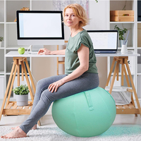 Ballon de yoga et chaise d'équilibre en mousse à mémoire de forme de haute qualité, avec housse en tissu, pour entraînement et position assise, 65 cm, en forme de U, vente en gros sur mesure