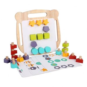 Pretend Play Large Multifunctional Toolbox Stem Construction Toy Wooden Toddler <b>Tool</b> Set - Product Image 1