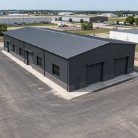 Atelier préfabriqué en structure métallique, conception résistante aux vents conforme à la norme EN1090, entrepôt métallique, garage, bâtiment industriel