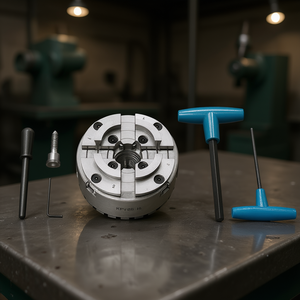 Mandrin auto-centrant Fervi à 4 mors de 125 mm pour une maintien de précision dans le travail des métaux - Product Image 3