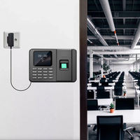 Sistema de Control de Asistencia Biométrico USB con Lector de Huellas Dactilares y Reloj Checador con Función de Reinicio para Registro de Entrada/Salida de Empleados