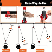 Rueda de polea roja de 90mm para máquina de Cable, rodamiento de 660 libras, equipo de gimnasio en casa, accesorio extraíble, polea de levantamiento de pesas