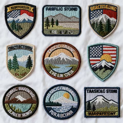 Wholesale Customizable Embroidered Woven Patches Heart Alphabet Flower Designs-Eco-Friendly Sew-On Patches for Hats Clothing