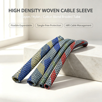 Gaine de câble tressée en maille haute densité (Rayonne/Nylon/Coton) blindée YIVO XSSH pour câble d'extension audio-vidéo et d'alimentation HIFI OEM