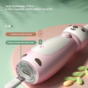 Cepillo de Dientes Eléctrico para Niños en Oferta, Resistente al Agua IPX7, Recargable por USB, Cepillo de Dientes Sónico de Dibujos Animados para Niños/Bebés con Temporizador Inteligente - Product Image 5