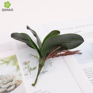QIHAO Artificial Orchid Leaves Soft Plastic Decorative Props For Wedding Home Decoration - Product Image 5