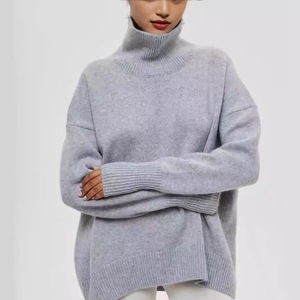 Nuevas Ideas de productos, ropa de Color sólido, cómodos suéteres de moda para mujer, suéter cálido antiarrugas de cuello alto - Product Image 2