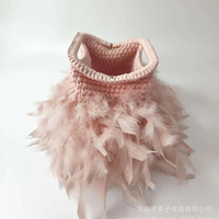 Pochette de soirée en tissu polyester fait main Yiwu Yingzi avec fermeture à clip, douce pour un design plumeux et un look luxueux