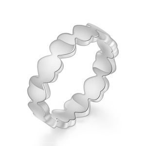 Heart Shaped 6Mm Steel Gold Women's <b>Ring</b> Gift Jewelry Fashion <b>Rings</b> - Product Image 5