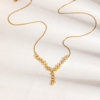 Ensemble de bijoux unisexe motif épi de blé, en cuivre incrusté de zircon, collier, bracelet et bague ajustables, idéal pour le quotidien, les fêtes et comme cadeau - Vente chaude