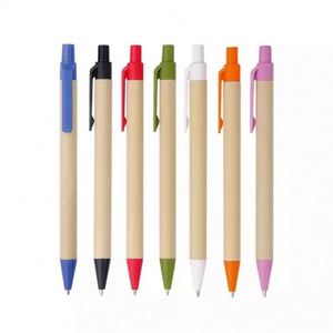 Bolígrafo Ecológico Promocional de Oficina, de Plástico y Papel Kraft Reciclado, con Impresión de Logotipo Personalizado, Escritura Fluida de 1.0 mm, Novedoso - Product Image 2