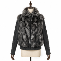 Poncho décontracté pour femme en fourrure de renard finlandais moelleuse, col montant, doublure en polyester, fermeture à boutonnière, longueur courte, design hivernal chaud