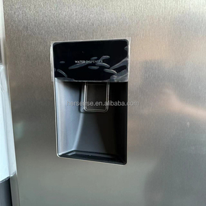690L <b>Silver</b> Double Doors 220v50hz Stainless Steel Compressor Big Capacity Down <b>Freezer</b> Air Cooling Without Frost 91cm Mide - Product Image 4