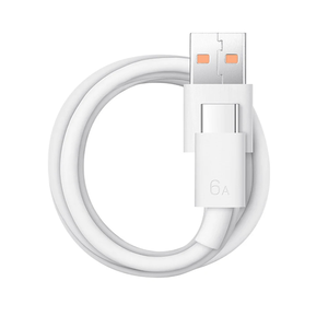สายชาร์จเร็ว USB Type-C สีขาว 1 เมตร สายทองแดงแท้ TPE สำหรับโทรศัพท์ แท็บเล็ต แล็ปท็อป - Product Image 3