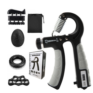 Forearm Exerciser with Counter 5 PCS Ring Hand Grip Trainer for Muscle Building Grip <b>Strength</b> Trainer Set - Product Image 1