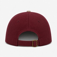 Gorra de béisbol de algodón twill con bordado en relieve, 5 paneles, corona alta, hebilla metálica, estilo casual y urbano, para pedidos al por mayor