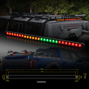 Nuyeer 32inch đa màu RGB Bar cảnh báo ánh sáng nhấp nháy 12V <span class=keywords><strong>Led</strong></span> <span class=keywords><strong>Light</strong></span> Bar với lần lượt phanh đảo ngược đèn - Product Image 1