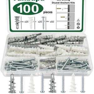 Baiguluo Drywall Anchors Kit 100pcs Self Drilling Plastic Expansion Bolts For Construction Industry - Product Image 1