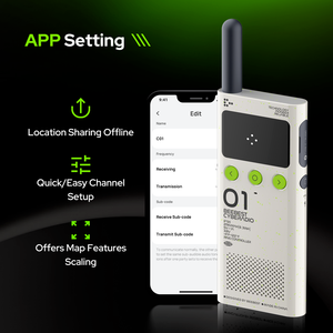 Radio Walkie Talkie BEEBEST A101OS Lito, Banda Opcional <span class=keywords><strong>PMR</strong></span>/FRS/UHF, Programación Bluetooth, Radio Portátil Ultrafino con PTT de Dedo - Product Image 3