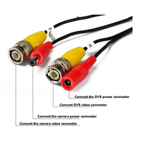 Câble BNC en Cuivre Sans Oxygène, Câble Vidéo d'Alimentation BNC Blindé pour Système de Surveillance CCTV DVR, Utilisation pour Caméra de Sécurité