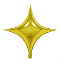 Ballons en aluminium en forme d'étoile à quatre branches de 10 pouces, décoration de fête d'anniversaire, ballons en aluminium en forme d'étoile
