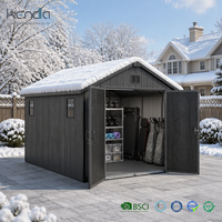 Abri à outils de jardin Kenda Apex 8x12 pieds : Abri de rangement extérieur résistant aux intempéries pour les fournitures de jardin