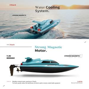 2.4Ghz télécommande <span class=keywords><strong>bateau</strong></span> de course jouet électrique rc haute vitesse <span class=keywords><strong>bateau</strong></span> modèle auto-redressant étanche hors-bord jouet pour piscines ou lac - Product Image 3