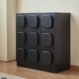 Coffre moderne en bois massif à trois tiroirs <span class=keywords><strong>de</strong></span> <span class=keywords><strong>style</strong></span> vintage <span class=keywords><strong>Petit</strong></span> <span class=keywords><strong>meuble</strong></span> <span class=keywords><strong>de</strong></span> <span class=keywords><strong>rangement</strong></span> organisateur d'entrée pour salon et chambre à coucher - Product Image 6