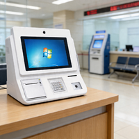 Kiosque de gestion des visiteurs de bureau, terminal d'auto-enregistrement avec paiement sans espèces, évaluation des services Android
