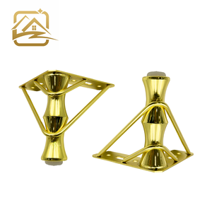 Wholesale Factory Suppliers Luxury Y Shape Cabinet Feet Triangle Furniture <b>Legs</b> 15cm Golden Furniture Making Accessories - Product Image 1