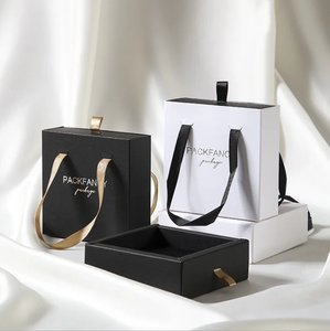 Caja de Regalo de Joyería con Cajón de Cartón de 1200g, Cierre Magnético de Lujo Personalizado, <span class=keywords><strong>para</strong></span> Collares y Anillos - Product Image 4