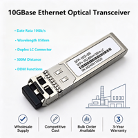 Transceiver Fibre Optique SFP+ 10GBASE-SR 850nm 300m Duplex LC DDM CE RoHS FCC Garantie 3 Ans Logo OEM Personnalisé
