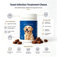 Friandises à mâcher pour chiens contre les infections à levures, soin anti-inflammatoire de la peau, à base de plantes naturelles, suppléments pour animaux de compagnie, marque privée OEM