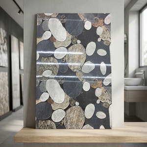 300x600mm 30x60cm Carreaux muraux en marbre céramique porcelaine gris clair antidérapant pour l'élévation extérieure de la tour - Product Image 2