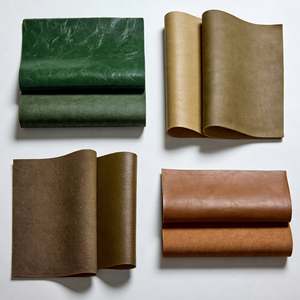 Feuilles de cuir de vachette véritable brossé suédé uni pour sacs, pochettes et cabas – Qualité supérieure authentique - Product Image 1