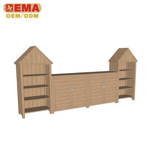 EMA 2025-Armoire <span class=keywords><strong>de</strong></span> <span class=keywords><strong>rangement</strong></span> multifonctionnelle en bois pour jardin d'enfants, jeu <span class=keywords><strong>de</strong></span> rôle extérieur, organisateur d'outils pour le travail du bois avec portes - Product Image 2