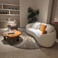 Canapé d'angle italien de luxe léger, trois places, design carré, gonflable, moderne, blanc, pour salon ou sous-sol