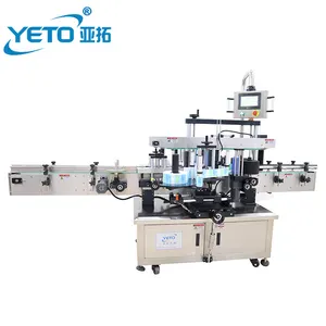 YETO round square double sides cosmetic drink bottle sticker applicator Automatic labeling machine