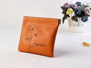 Porte-monnaie unisexe personnalisé <span class=keywords><strong>en</strong></span> cuir PU, mini-portefeuille portable, pochette à bijoux et cosmétiques, vente <span class=keywords><strong>en</strong></span> gros - Product Image 1