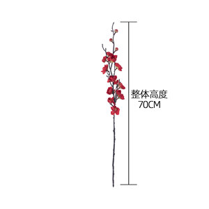 Fleur artificielle CallaFloral, branche unique de fleur de prunier rouge rose, décoration de mariage, style INS, décoration murale végétale - Product Image 4